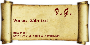 Veres Gábriel névjegykártya